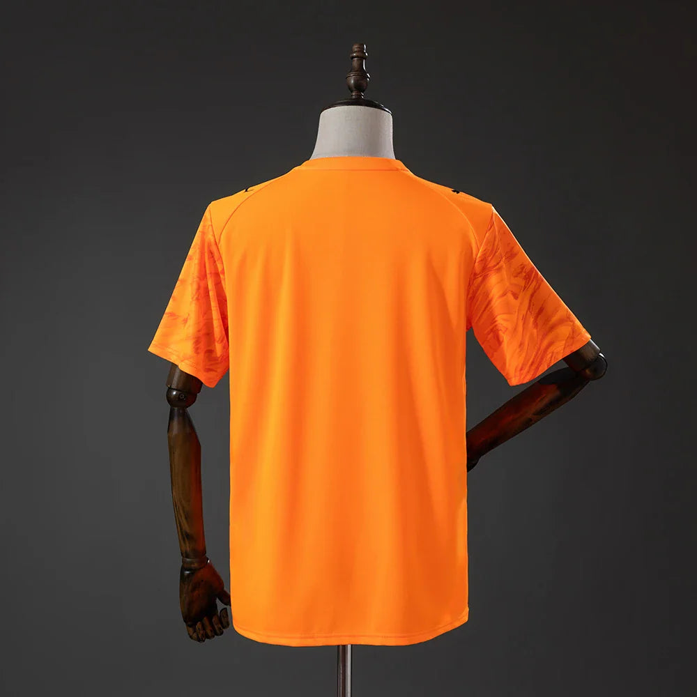 Camiseta de portero del Bahia 26/27 naranja, espalda lisa - vista trasera