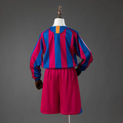 Conjunto retro Barcelona primera equipación 05/06 manga larga para niños, espalda lisa - vista trasera