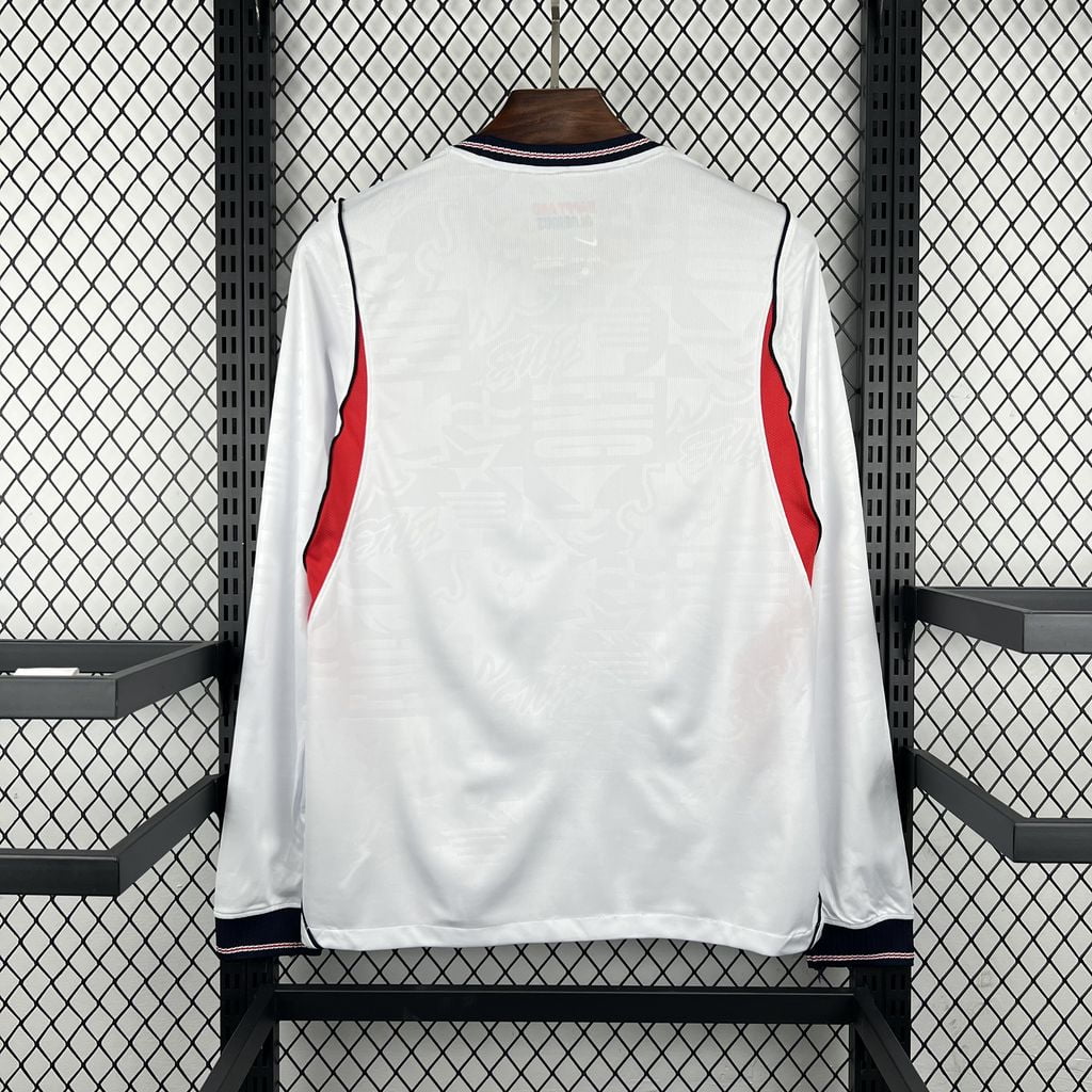 Camiseta Inglaterra primera equipación Mundial 2026 manga larga - vista trasera