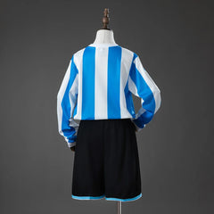 Conjunto retro Argentina primera equipación 1998 manga larga para niños, espalda lisa - vista trasera
