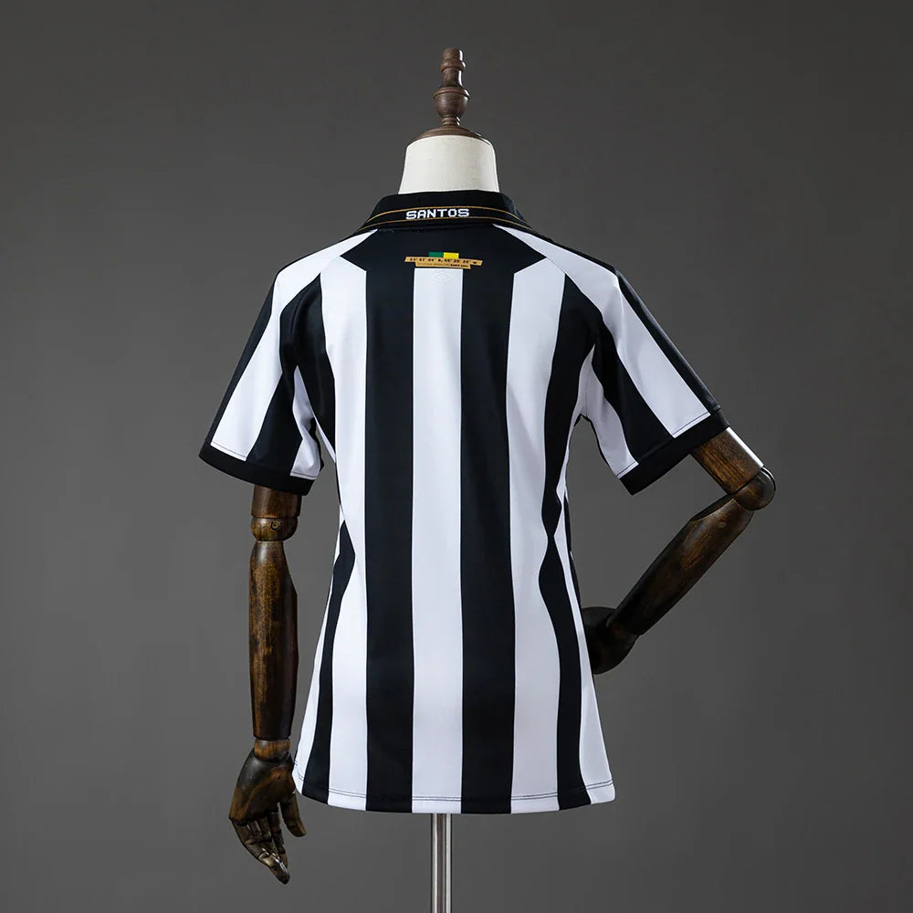 Camiseta Santos segunda equipación 26/27 de mujer espalda a rayas sin dorsal - vista trasera