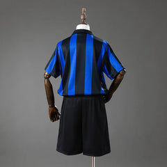 Conjunto Inter Milan primera equipación 26/27 niños, espalda a rayas - vista trasera