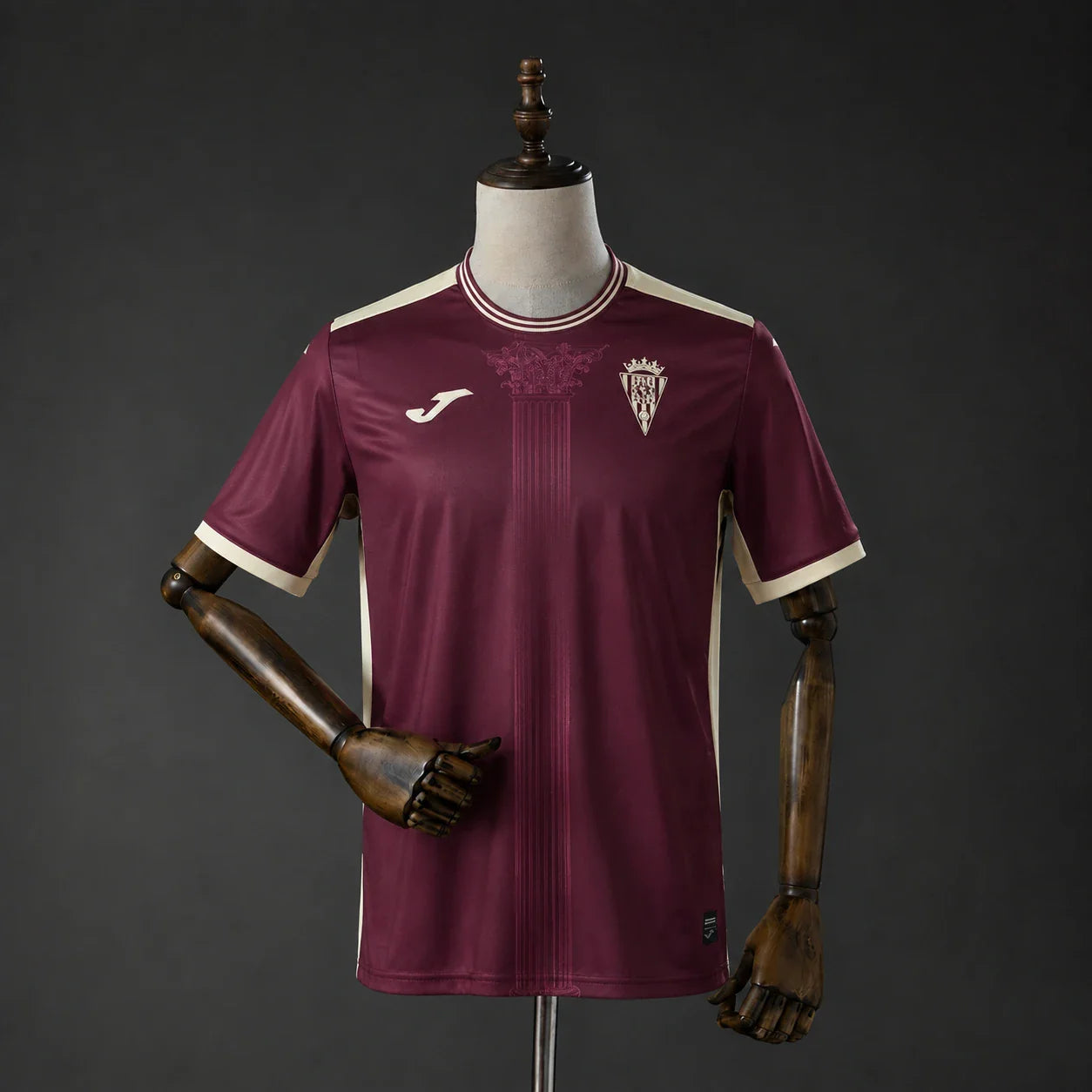 Camiseta Córdoba tercera equipación 26/27 granate y crema - vista frontal