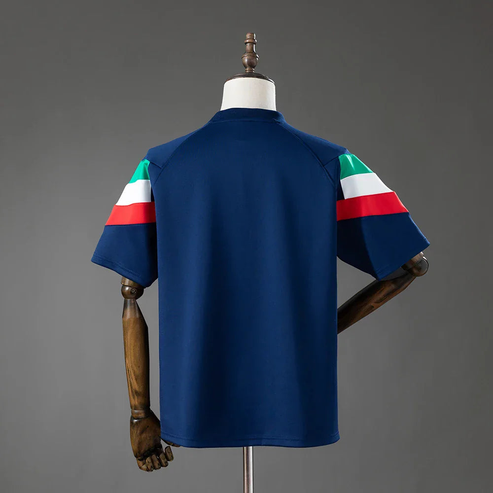 Camiseta casual azul marino de Italia con la espalda lisa - vista trasera
