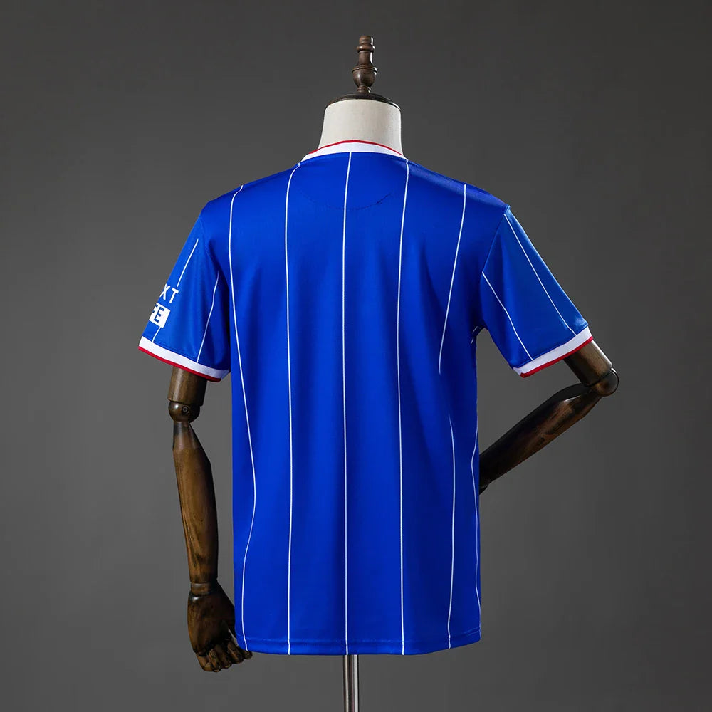 Camiseta del Rangers primera equipación 26/27 azul con rayas blancas - vista trasera