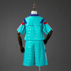 Conjunto retro Barcelona segunda equipación 92/95 turquesa para niños, espalda lisa - vista trasera