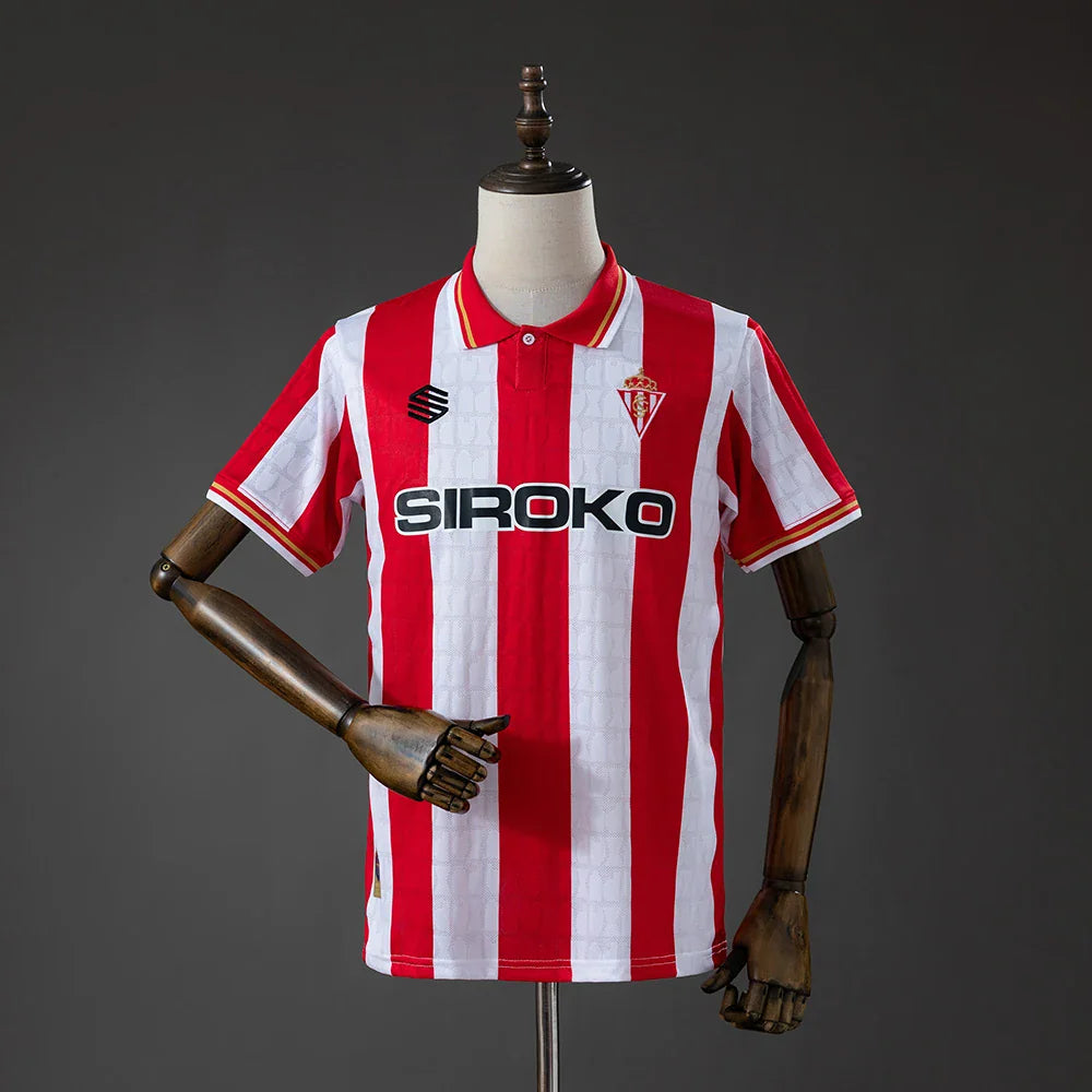 Camiseta Sporting de Gijón primera equipación 26/27 rojiblanca - vista frontal