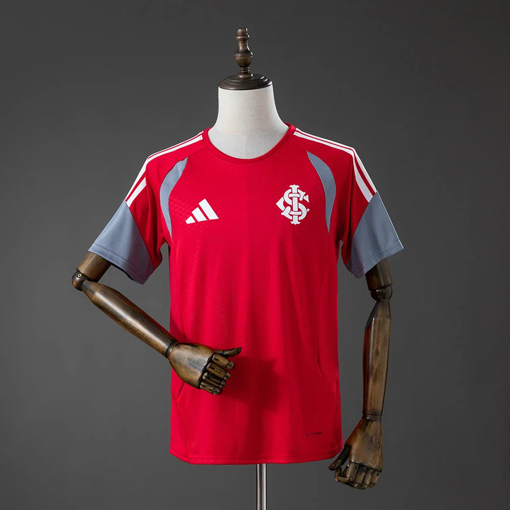 Camiseta de entrenamiento del Internacional 26/27 roja con mangas grises - vista frontal