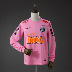 Camiseta Santos rosa 12/13 retro de manga larga - vista frontal