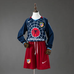 Conjunto retro Atlético de Madrid segunda equipación 04/05 manga larga para niños - vista frontal
