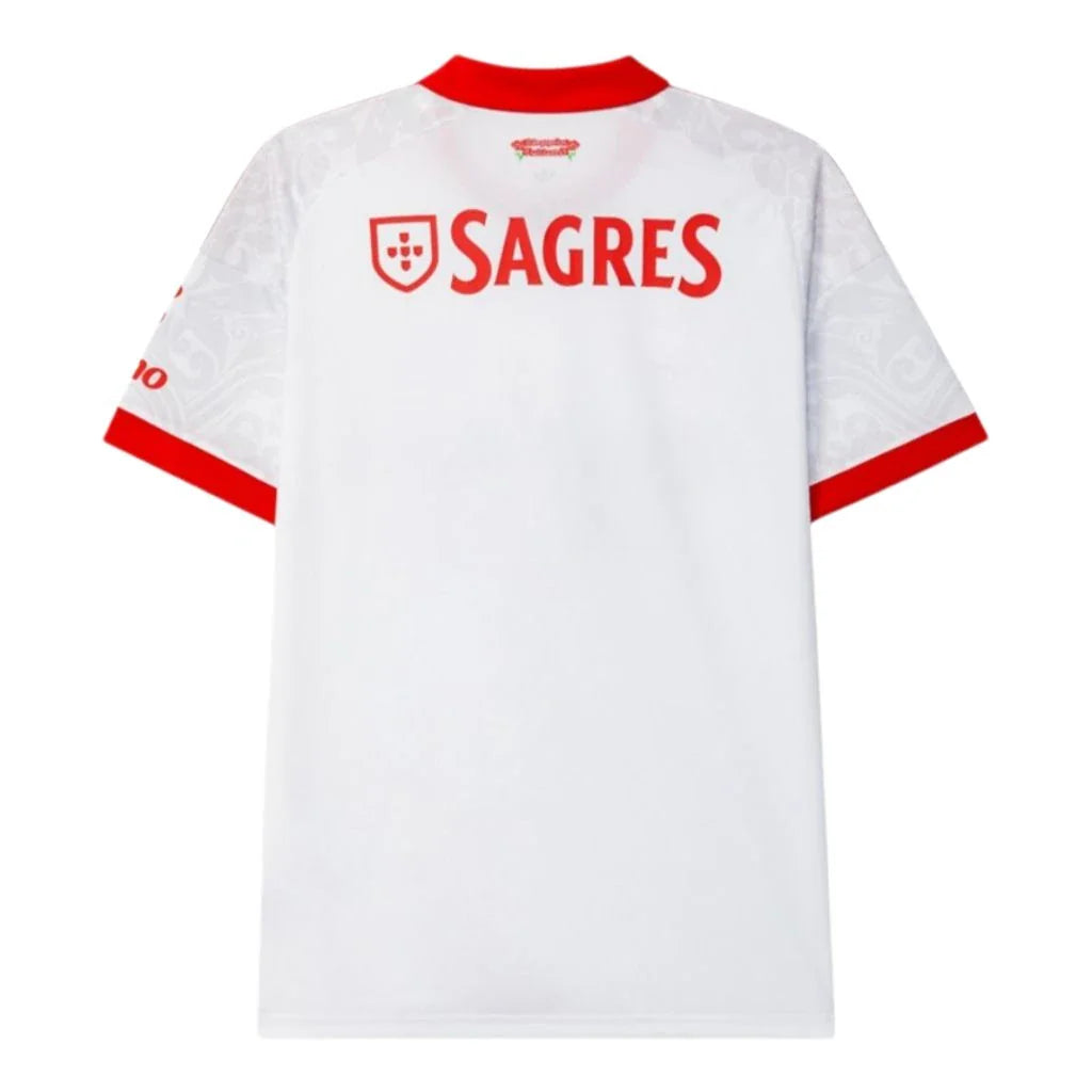 Camiseta blanca del Benfica segunda equipación 26/27 - vista trasera