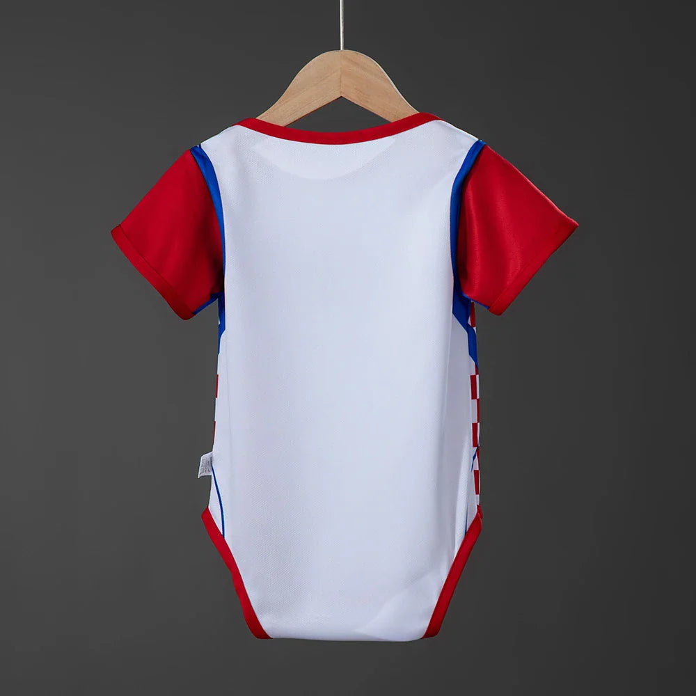 Body de bebé de Croacia 2026 con la espalda blanca lisa - vista trasera