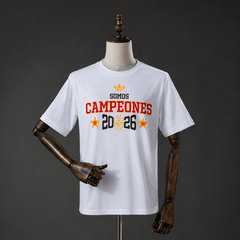Camiseta España Somos Campeones 2026 blanca - vista frontal