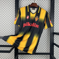 Camiseta retro Real Zaragoza segunda equipación 03/04 amarilla y negra - vista frontal