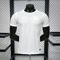 Camiseta de Noruega Mundial 2026 versión jugador en blanco - vista frontal