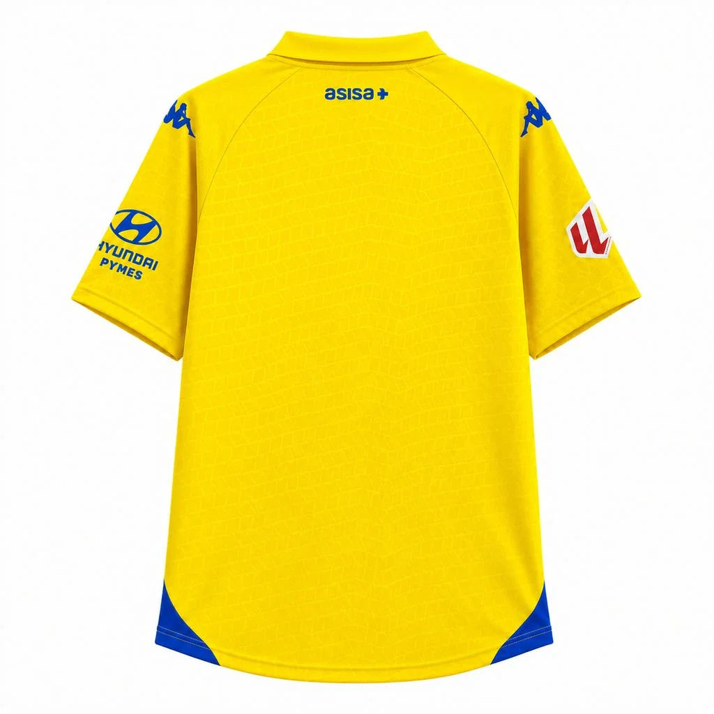 Camiseta amarilla del Cádiz primera equipación 26/27 - vista trasera