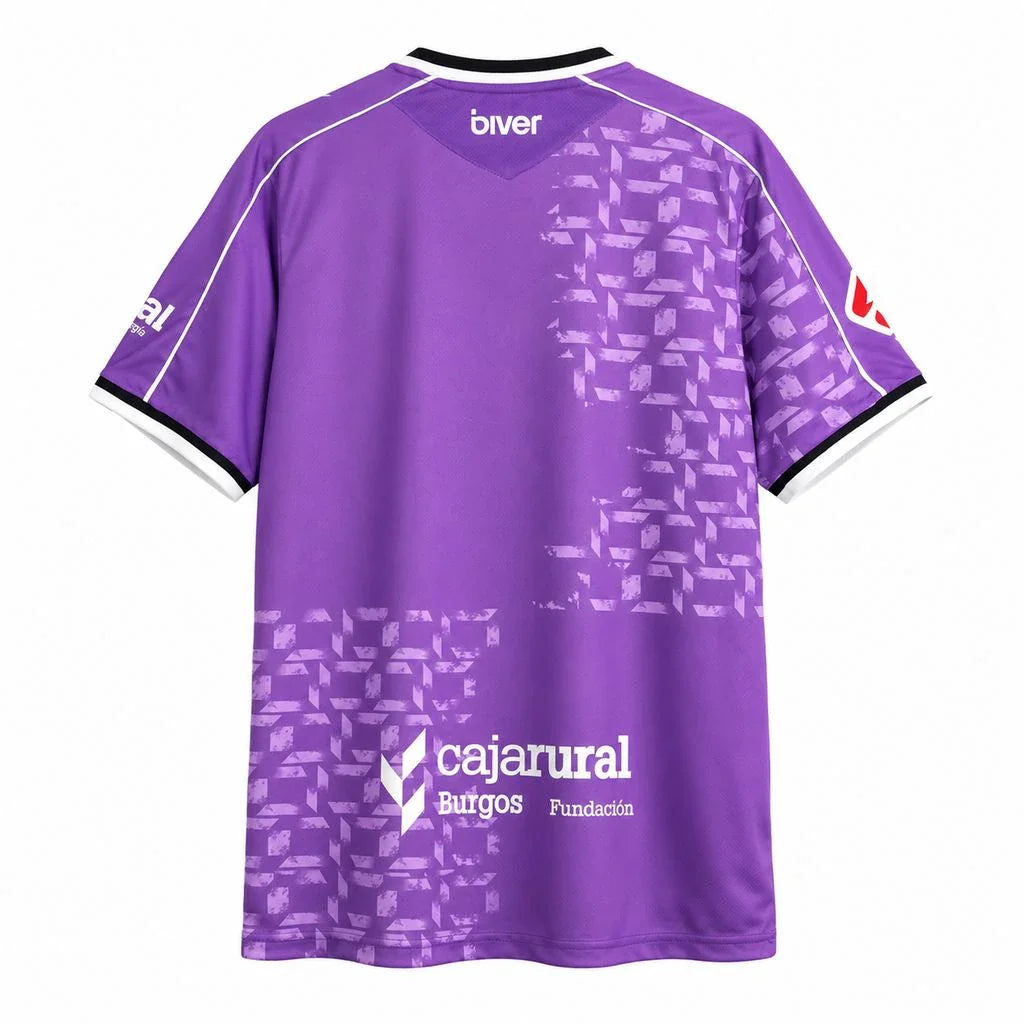 Camiseta morada del Burgos CF segunda equipación 26/27 - vista trasera