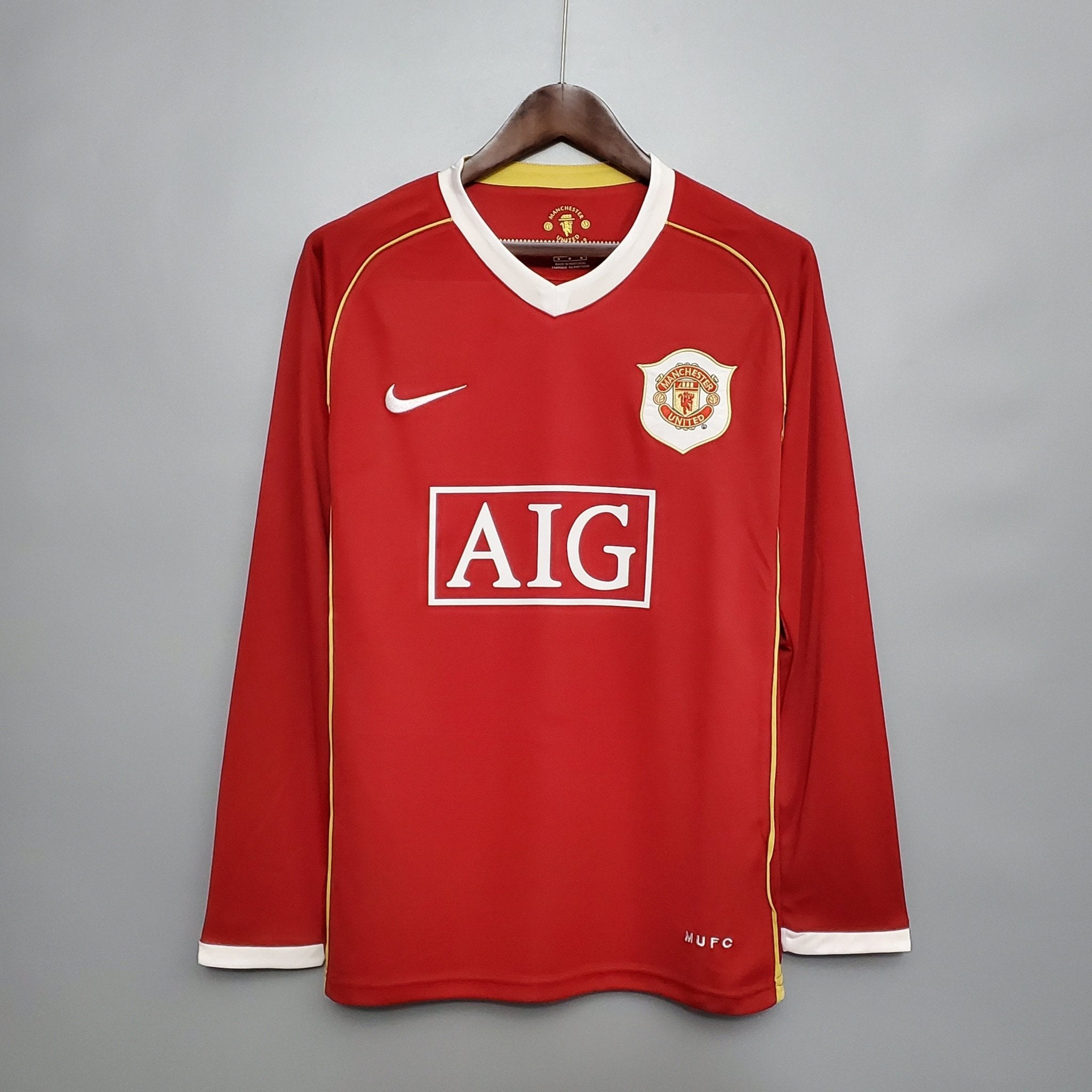 MANCHESTER UNITED I 06/07 HOMBRE (RETRO) MANGA LARGA - Bota de Oro Tienda