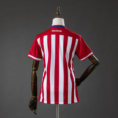 Camiseta de mujer del Náutico primera equipación 26/27 a rayas rojas y blancas - vista trasera