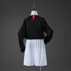 Conjunto retro del Manchester United 07/08 para niños con la espalda lisa - vista trasera