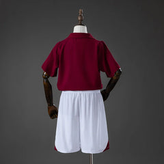 Conjunto retro Arsenal primera equipación 05/06 granate para niños, espalda lisa - vista trasera