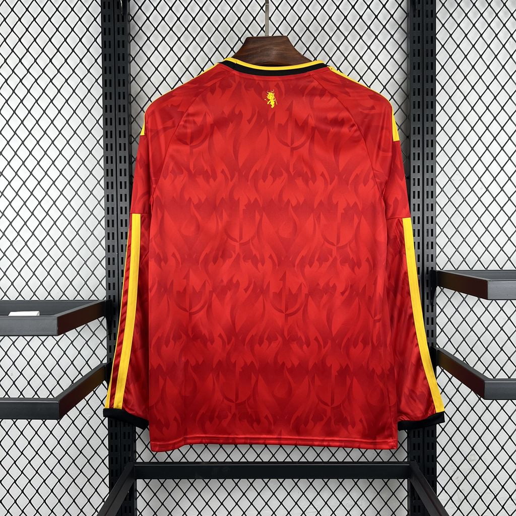 Camiseta Bélgica primera equipación Mundial 2026 manga larga - vista trasera