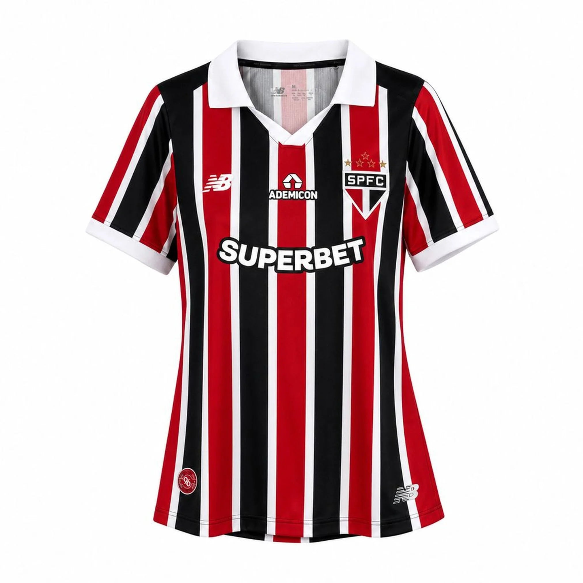 Camiseta Sao Paulo segunda equipación 26/27 mujer a rayas - vista frontal