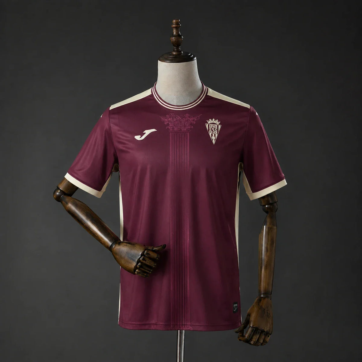 Camiseta Córdoba tercera equipación 26/27 granate y crema - vista frontal