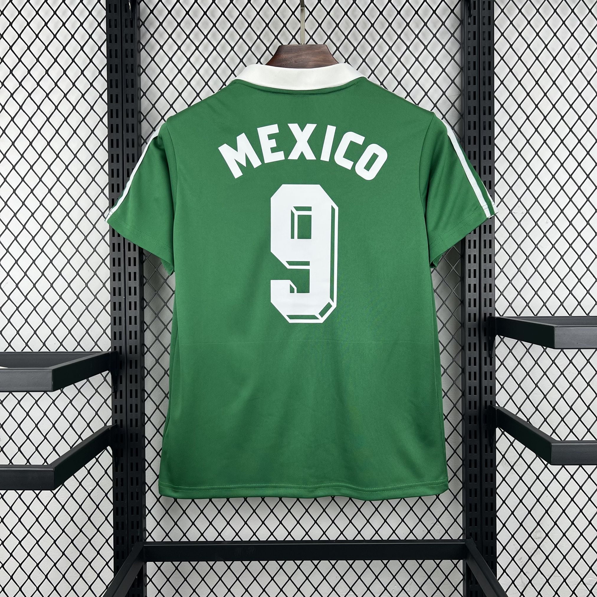 Camiseta México 1986 retro - vista trasera con el dorsal 9