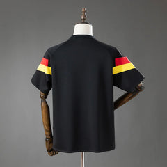 Camiseta casual negra de Alemania con la espalda lisa - vista trasera