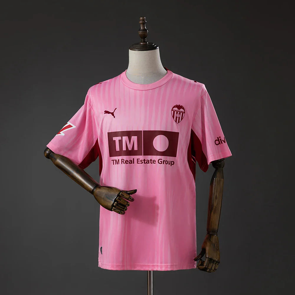 Camiseta Valencia CF tercera equipación 26/27 rosa - vista frontal