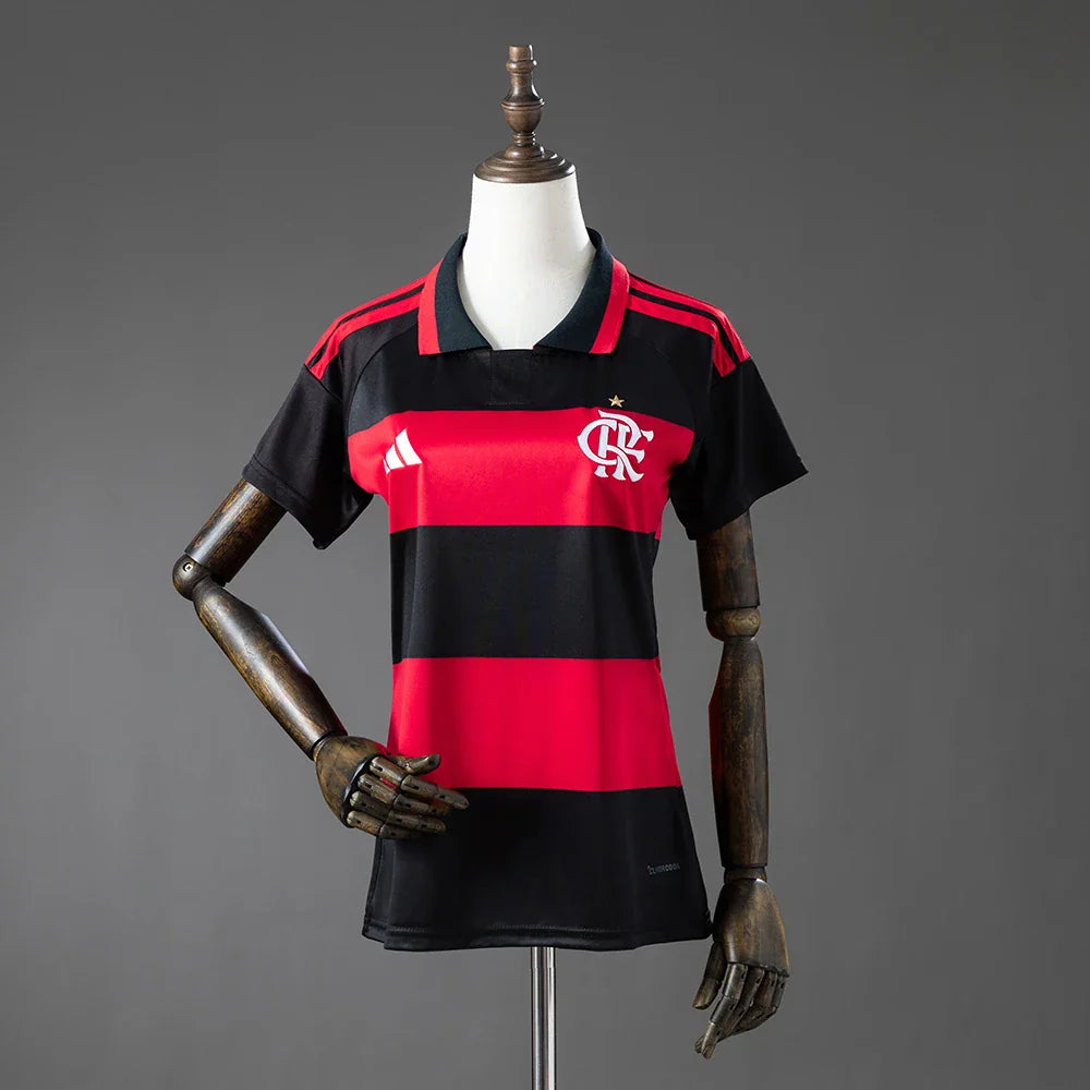 Camiseta del Flamengo primera equipación 26/27 para mujer roja y negra - vista frontal