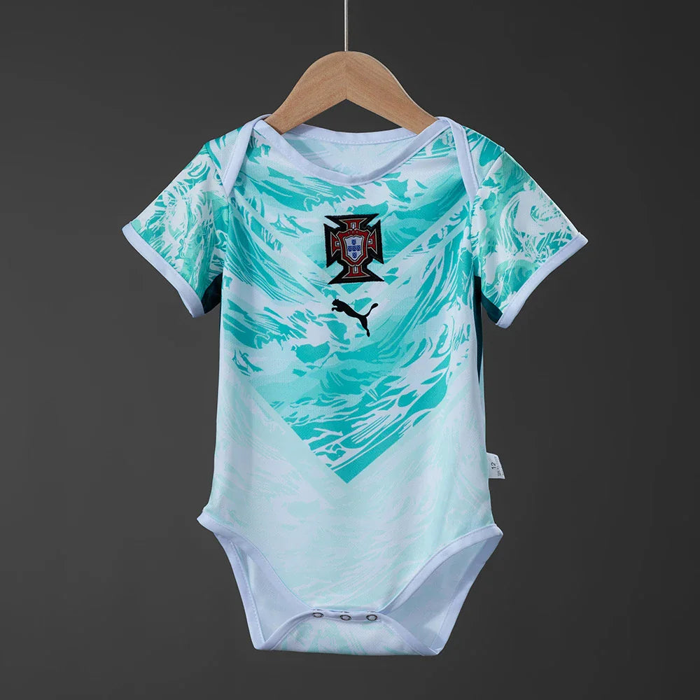 Body de bebé de Portugal segunda equipación Mundial 2026 verde menta - vista frontal