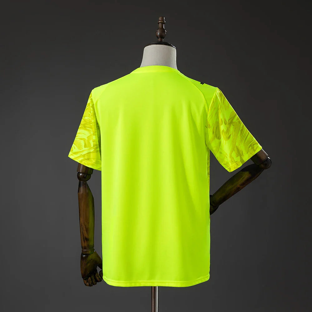 Camiseta de portero del Bahia 26/27 verde flúor, espalda lisa - vista trasera