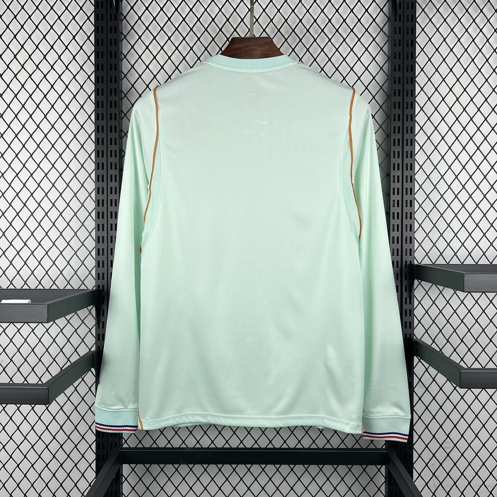 Camiseta Francia segunda equipación 2026 manga larga verde menta - vista trasera