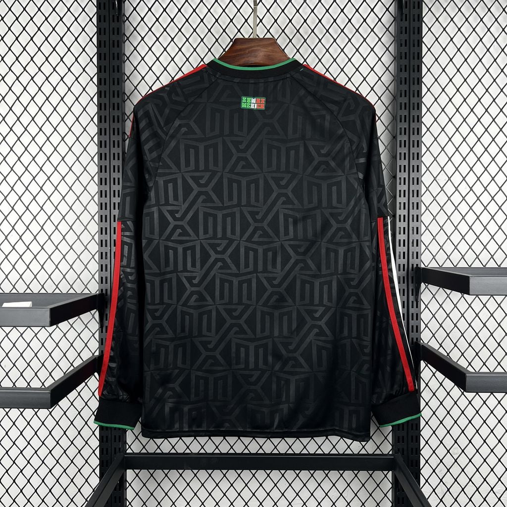 Camiseta México tercera equipación 2026 manga larga negra - vista trasera