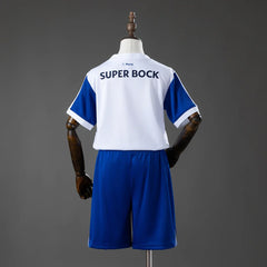 Conjunto Oporto primera equipación 26/27 niños azul y blanco - vista trasera