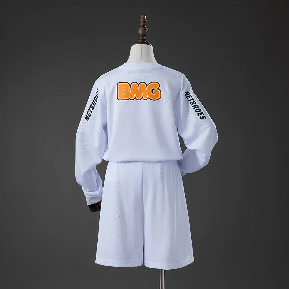 Conjunto infantil de manga larga del Santos primera equipación 12/13 con la espalda estampada - vista trasera