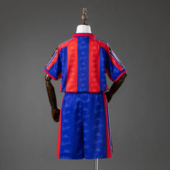 Conjunto retro Barcelona primera equipación 96/97 para niños, espalda lisa - vista trasera