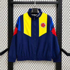 Chaqueta Colombia Mundial 2026 amarilla y azul - vista frontal