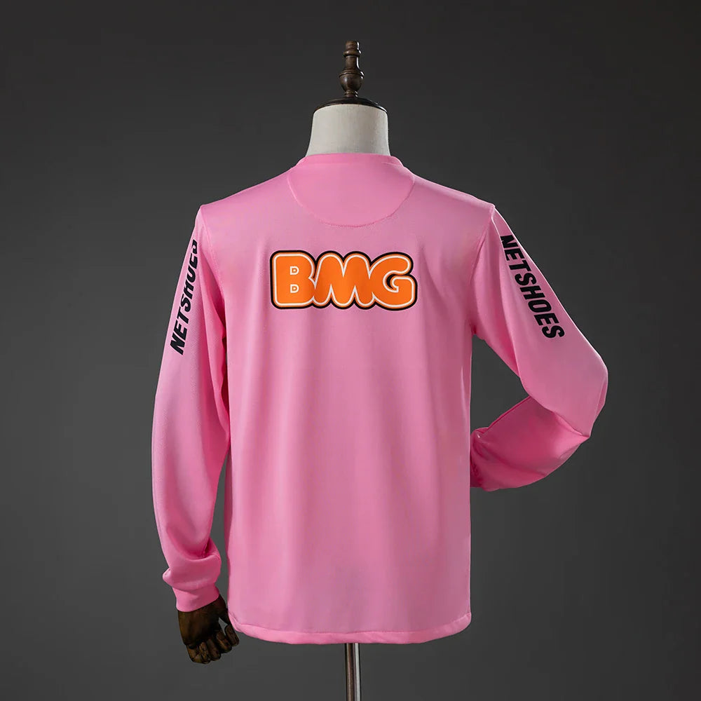 Camiseta Santos rosa 12/13 retro de manga larga - vista trasera