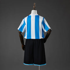 Conjunto retro Argentina primera equipación 1986 para niños, espalda lisa - vista trasera