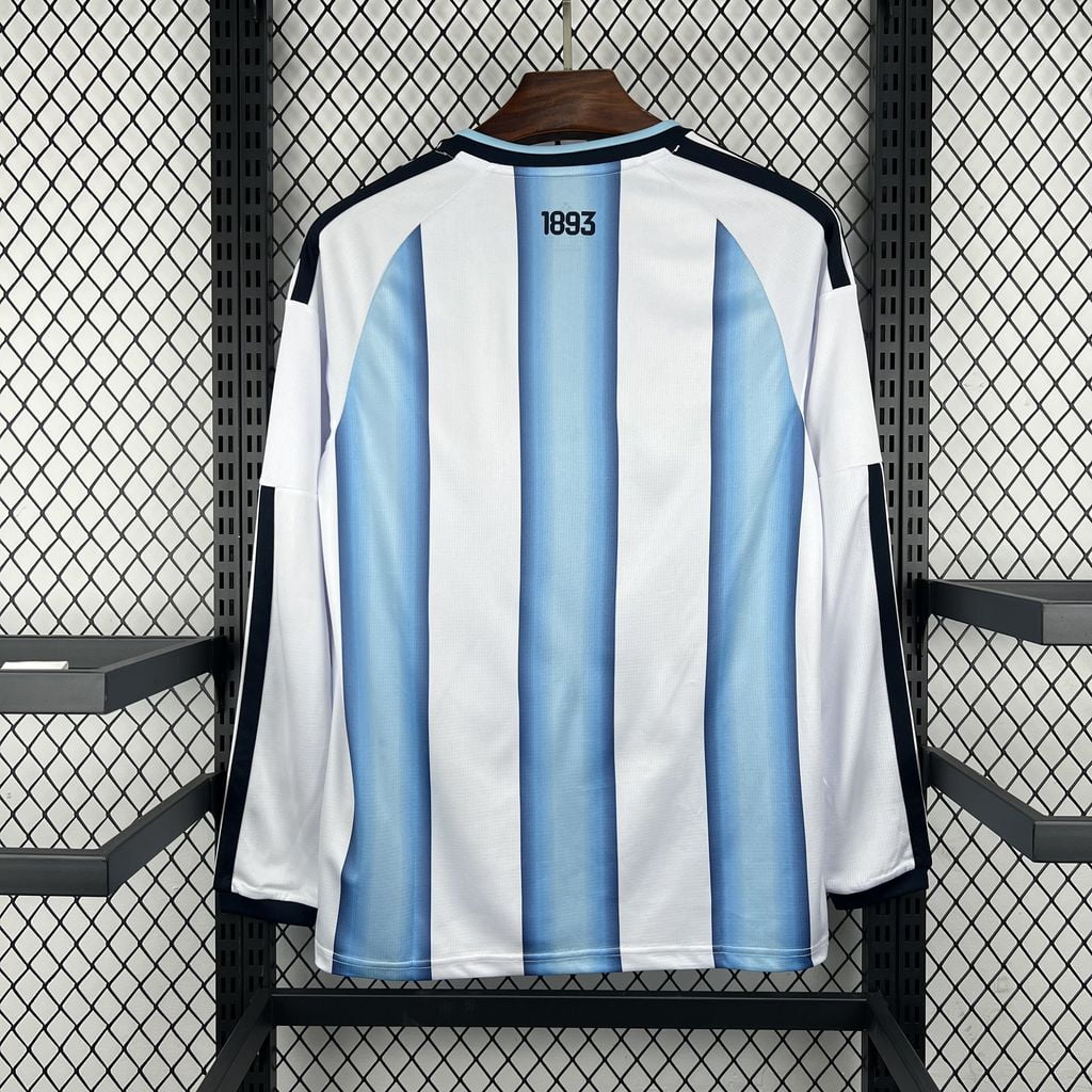 Camiseta Argentina Primera Equipación Mundial 2026 Manga Larga - vista trasera