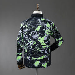 Camiseta de portero de Corea del Sur 26/27 negra con estampado verde - vista trasera