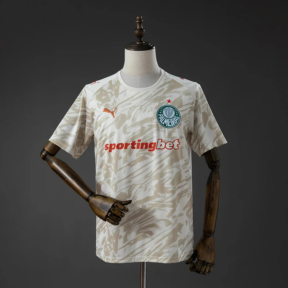 Camiseta de portero del Palmeiras 26/27 beige con camuflaje - vista frontal