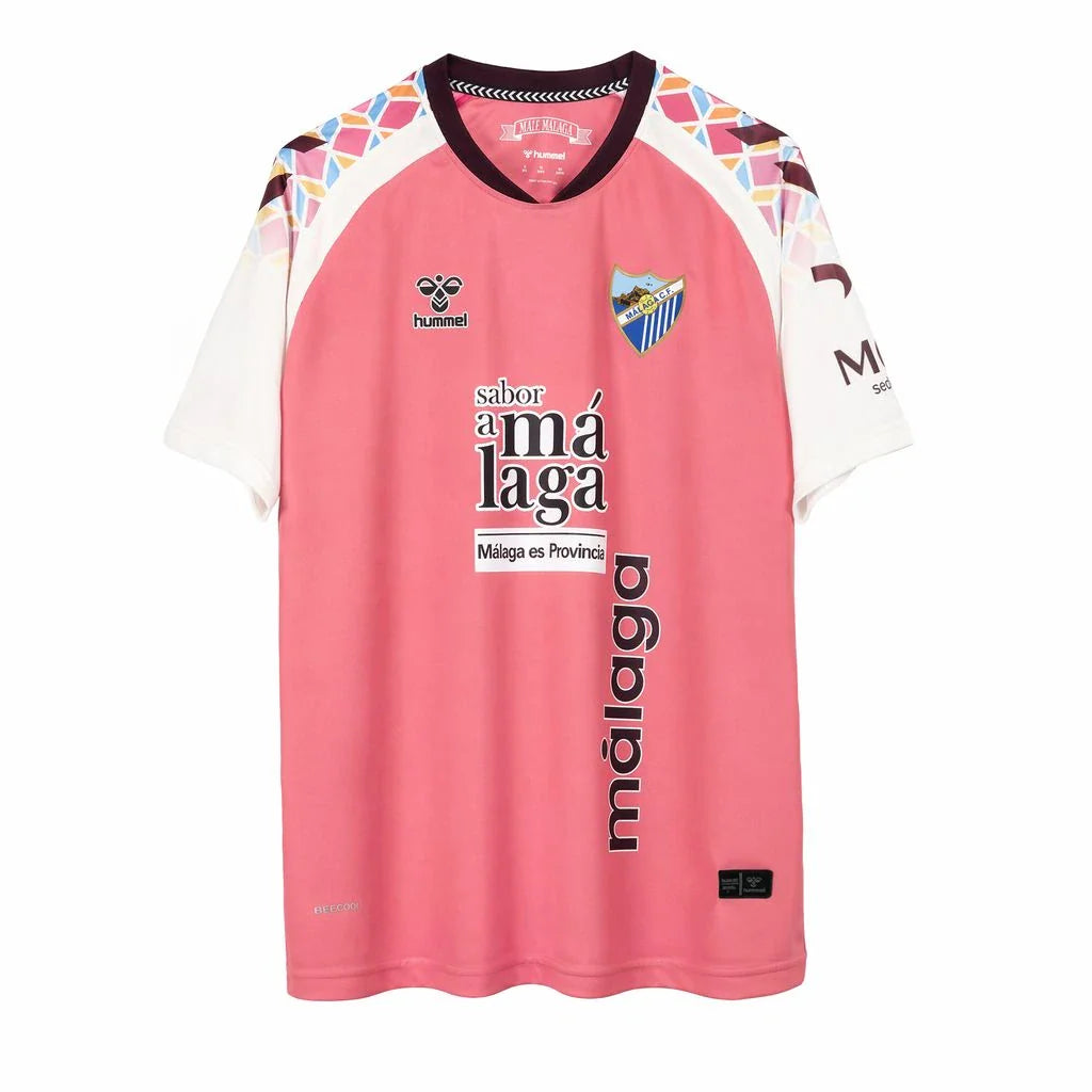 Camiseta Málaga segunda equipación 26/27 rosa - vista frontal