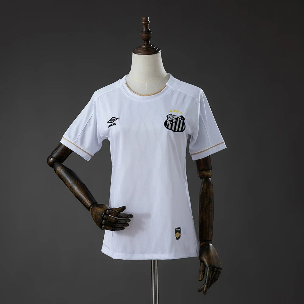 Camiseta Santos primera equipación 26/27 de mujer blanca con escudo bordado - vista frontal