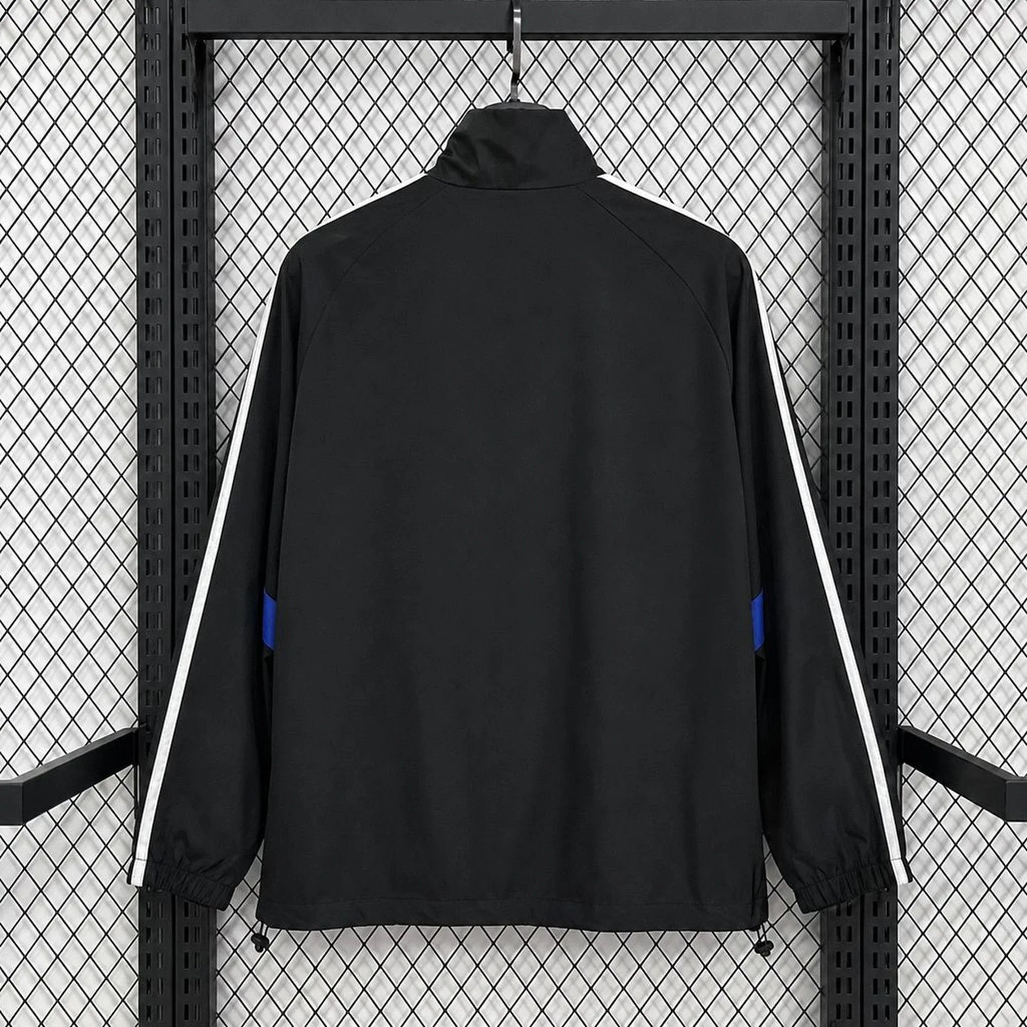 Chaqueta cortavientos retro del Chelsea negra - vista trasera