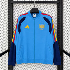 Chaqueta cortavientos España 2026 azul celeste - vista frontal