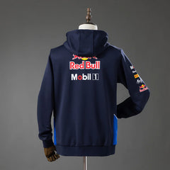 Chaqueta con capucha de la escudería Red Bull Racing 2026 en azul marino - vista trasera